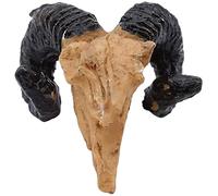 Artificial Rhino Sheepshead Skull Bone Decoration for Fish Tank Terrarium Aquarium Simulation Statue Landscape Ornament Home Supplies, Goat Bone Practical treatment