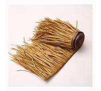 Artificial Roof Hay Rolls, Duck Blind Grass Runner Rolls PE Material Grey Simulation Thatch, Hot Melt Fake Hair Grass, For Tiki Hut Bar Rustic Theme Decoration (Size: 50X100cm/19.7X39.3inch） (Color :