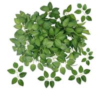 Artificial Rose Leaves,30 PCS Fake Leaves Silk Greenery Fakes Faux Silk Green Leaves Artificial Leaves with Stems Fabric Fake Leaves Leaf Cake Decorations for Banquet Table Decoration Outdoor