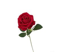 Artificial Rose with Accurate Botanical Representation and Flexible Stem for Bridal Bouquet Assembly Wedding Home Table Hotel Decor (Bright red)