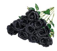 Artificial Roses,White Fake Roses Artificial Flowers,Silk Flower Single Stem Lifelike DIY Wedding Bridesmaid Bridal Bouquets,for Home Garden Party Hotel Office Party Centerpiece Decoration (C)