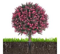 Artificial Shrubs - Boxwood with Ground Stakes | Form-Knotted Trees Artificial Outdoor Shrubs - For Garden Empty Patio Lawn Walkway Driveway Walkway Landscape Indoor Home Decor