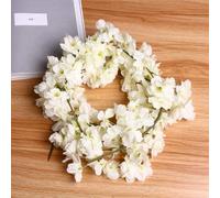 Artificial Silk Cherry Blossom Flower Hanging Vine Garlands Home Wedding Decorations - White