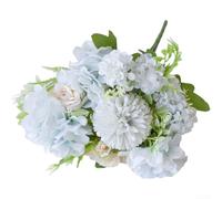 Artificial Silk Hydrangea Peony Rose Bouquet Nordic Style For Wedding Photography Props Home Decoration Elegant Blue White Purple Pink Green Flowers 25cm Length Pack Of 5(J)