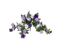 Artificial Silk Morning Glory Bouquet| Purple Pink Fake Flowers for Home Garden Outdoor Decor| Weather Resistant Wedding Party Arrangement 63.5x39.37cm(1)