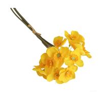 Artificial Silk Three Headed Narcissus Flower Arrangement with Bendable Stems for Wedding Decor and Indoor Floral Displays (Yellow)