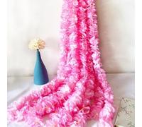 Artificial Silk Wisteria Flower Vine Hanging Rattan Decoration for Weddings Home Party Hotel Restaurant 100cm 1pc (Dark pink)