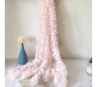 Artificial Silk Wisteria Flower Vine Hanging Rattan Decoration for Weddings Home Party Hotel Restaurant 100cm 1pc (Light Pink)