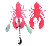 Artificial Simulation Large Lobster Crawfish Lure Bait Deep Sea Trolling Fishing Tackle PVC Material 3 Colors Reusable Realistic Movement All Waters Fishing Accessories (Pink)