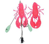 Artificial Simulation Large Lobster Lure Bait Deep Sea Trolling Fishing Accessory Realistic Movement PVC Material 3 Colors All Waters (Pink)