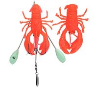 Artificial Simulation Large Lobster Lure Bait Deep Sea Trolling Fishing Accessory Realistic Movement PVC Material 3 Colors All Waters (Red)