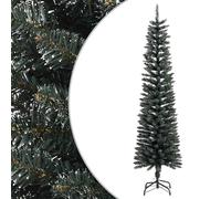 Artificial Slim Christmas Tree with Stand Xmas Tree Decor Green PVC vidaXL