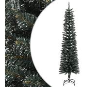 Artificial Slim Christmas Tree with Stand Xmas Tree Decor Green PVC vidaXL