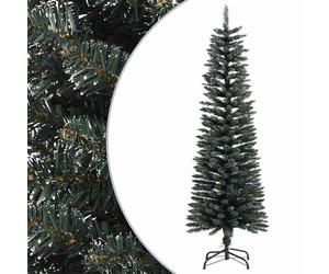 Artificial Slim Christmas Tree with Stand Xmas Tree Decor Green PVC vidaXL