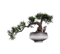 Artificial Small Bonsai Tree Artificial Bonsai Lohan Pine Tree Simulation Welcome Pine Ceramic Plant Faux Potted Plants Ornament Indoor Desk Display