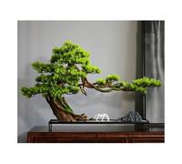 Artificial Small Bonsai Tree Chinese Style Artificial Tree Ornaments Entrance Cabinet Hotel Decoration Landscape Bonsai Zen Office Decoration Living Room Fake P(A)