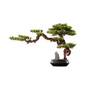 Artificial Small Bonsai Tree Plant Potted Artificial Plant Hotel Simulation Bonsai Tree Porch Zen Welcome Pine Ornament 20.4 Inch Artificial Tree Living Room Fake Plant Greenery Decor