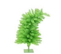 Artificial Small Christmas Tree Curved Shape Whimsical Xmas Tree with Metal Base for Indoor Home Decor 3FT