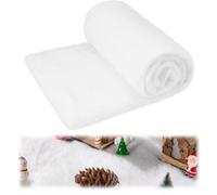 Artificial Snow Decoration Set 4 Pieces White 90x240 cm - snow mat, christmas decoration, artificial snow, tree skirt