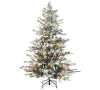 Beliani Artificial Snowy Christmas Tree LED BRISCO 180 cm White, White