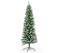 Artificial Spink Snow Christmas Tree 4 ft Frosted Traditional Festive Decoration - 120CM / 4FT