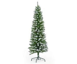 Artificial Spink Snow Christmas Tree 4 ft Frosted Traditional Festive Decoration - 120CM / 4FT