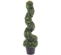 Artificial Spiral Tree - 90cm High - Single or Set of 2 - UV Resistant, Weatherproof Decorative Spiral Topiary for Indoor & Outdoor Use - Weighted Pot for Stability (Single)