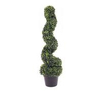 Artificial Spiral Tree - 90cm High - Single or Set of 2 - UV Resistant, Weatherproof Decorative Spiral Topiary for Indoor & Outdoor Use - Weighted Pot for Stability (Single)
