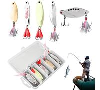 Artificial Spoon, Rotating Baits with Hook | Artificial Spoon | For Rivers Basins Ponds Marine Shores Waves Lakes and Outdoors