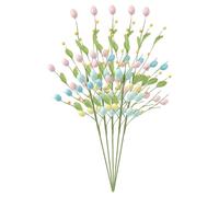 Artificial Spring Flower Stems - 5 Pack Decorative Branches, Berry Picks, Easter Egg Craft Accessories, Faux Bouquet Elements | Vase Arrangement Party Summer Holiday Home Apartment Office Seasonal Fl