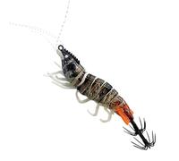 Artificial Squid Bait - Glow in the Dark Equipment | Shrimp Shaped Hooks | Outdoor Freshwater Rivers Lakes Ponds Holiday Family Night Morning