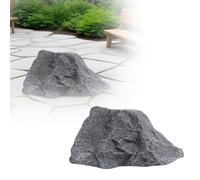 Artificial Stone Decor, Rock Landscaping Decor, Lightweight and Realistic Faux Stone for Aquarium Parks Lawn Garden Patio Porch Decoration (Grey A,1PC)