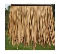 Artificial Straw Thatch Grass Pavilion - 20pcs Retro PVC Umbrella with Wooden Eaves Decorative Palm Grass 0.5x0.5m Fake Thatch Roofing for Outdoor Garden Decor