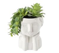 Artificial Succulent Plants in Ceramic Pots - Realistic String of Faux Succulents for Home, Office, Kitchen, Bathroom, Desk, Shelf Décor