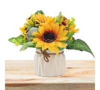 Artificial Sunflowers in Pot - Artificial Sunflower Plant in Pot, Artificial Sunflowers in Pot | Lifelike Sunflower Arrangement, Perfect for Home Office or Living Room, Wonders