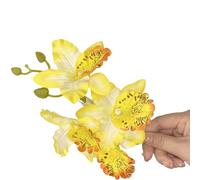Artificial Sweet Floral Hair Clip For Girls Kid Barrettes Flower Cymbidium Handmade Hairpins Lovely Hairpins Elegant Flower Clip