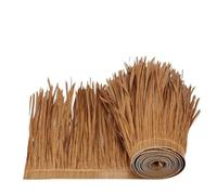 Artificial Thatch 1/2/6M Simulation Palm Thatch Roll Artificial Straw Fake Grass Waterproof PVC Mexican Bar Straw Thatch Roof Decor Patio(Yellow,1M x 0.5M)