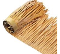 Artificial Thatch 1/2/6M Simulation Palm Thatch Roll Artificial Straw Fake Grass Waterproof PVC Mexican Bar Straw Thatch Roof Decor Patio(Mixed,1M x 0.5M)