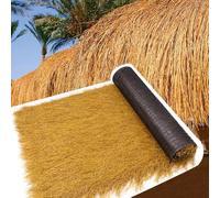Artificial Thatch Grass Roof for Huts & Patios 1x10m (39.4x393.7in) - Perfect Simulation Straw Roll for Beach Pool Hawaiian Parties & Outdoor Decor