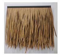 Artificial Thatch Palm Leaf Simulation Thatch Tile Artificial PE Hair Grass Flame Retardant Plastic Straw Gazebo Thatch Roof Decoration Fake Straw(Yellow a,10pcs)