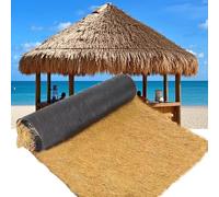 Artificial Thatch Roll for Tiki Bar Decor,Synthetic Thatch Grass Roof with UV Protection& Weatherproof,Artificial Palm Thatch for Garden Gazebos,Pergola Decor Thatch Roofing(Size:1*15m(3.2*49.2ft))