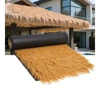 Artificial Thatch Roll, Synthetic Thatch Roofing- UV Resistant & Waterproof For For Tiki Huts, Palapa Faux Thatch Roofing, Garden Decor, Low Maintenance & Reusable(Size:1×1m(3.28×3.28ft))
