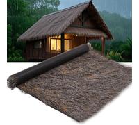 Artificial Thatch Roll Tiki Bar Synthetic Thatch Roofing, Fire-Resistant,Waterproof & Easy Fit, Artificial Grass Roof for Shed/Roofing/Pool/Garden Decor(0.5 * 12m(1.6 * 39.3ft))