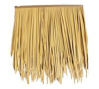 Artificial Thatch Roof Palm Thatch Roll Artificial Thatch Tile Artificial Thatch Roof Plastic Thatch Semi-Flame Retardant Fake Grass Pe Resin Thatch(Yellow a,8pcs)