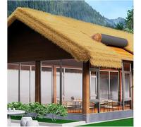 Artificial Thatch Roof Roll - UV Resistant Fireproof Waterproof Synthetic Straw Grass Roofing Mat for Tiki Hut, Gazebo, Backyard Bar & Party/Beach Event Decor (A, WxL-1x2m/3.3x6.5ft)