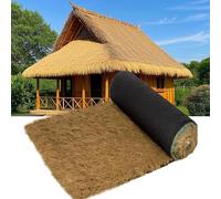 Artificial Thatch Roofing for Tiki BarRolled,Waterproof Synthetic Thatch Roof Cover for Fence,Hut,Garden,Duck Blinds Grass Hay Bales, Fire Retardant Anti-Aging(1x1m(3.2x3.2ft))