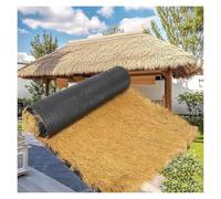 Artificial Thatch, Straw Roof Roll For Bar Decor,Yellow Synthetic Roofing For Poolside & Gardens, Palm(1 * 6m(3.2 * 19.6ft))