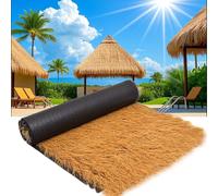 Artificial Thatch Straw Roof Roll,Thatch Roofings for Tiki Bar,Synthetic Thatch Grass Roof for Shed Decor,Mexican,Palapa,Plam,Duck Blind Grass Decor,Waterproof,low Maintenance