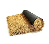 Artificial Thatch Straw Roof Roll Waterproof Yellow Artificial Palm Thatch | Zero Maintenance Synthetic Thatch Roofing for Pool & Garden - UV-Resistant, Durable & Realistic(1x5m)