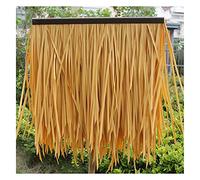 Artificial Thatch Tile Fake Straw Simulation Thatch Tiles Antique Brick Decorative Garden Scenery Artificial Thatch Roof Decoration Palm Grass Thatch Roll(Yellow c,4pcs)